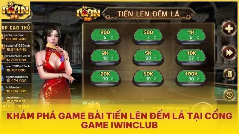Trải nghiệm bàn chơi Tiến Lên Đếm Lá chuyên nghiệp và đầy kịch tính